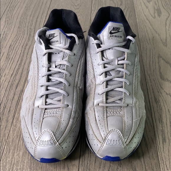 Nike Air Max R4 Metallic Silver and Deep Blue Sneakers Men’s Size 10.5 - USED - Picture 4 of 5